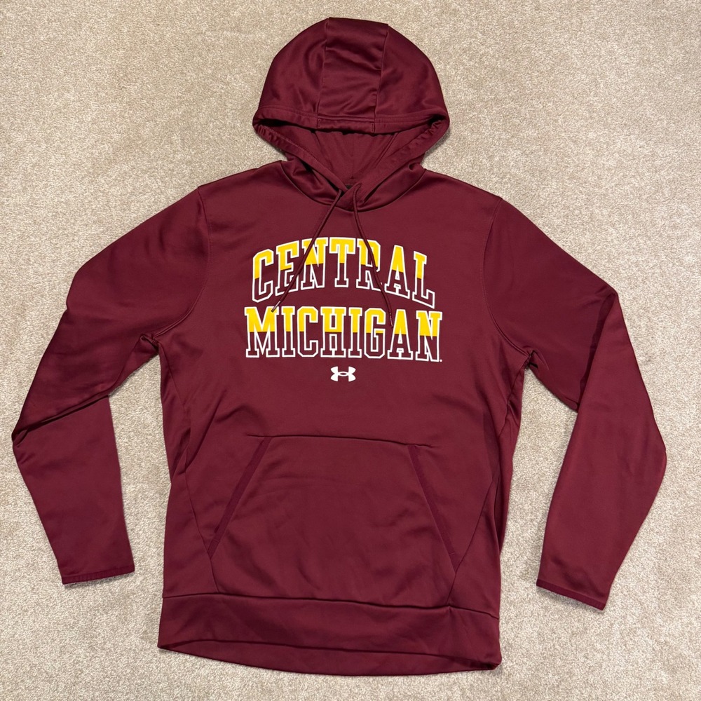 Central Michigan University Hoodie Under Armour Mens Medium Maroon Collegiate UA